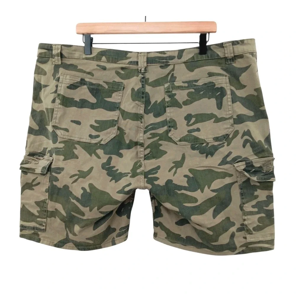 NEW Fashion Nova Shorts Womens 3X Inside Scoop Camo Cargo Cotton Stretch City 42
